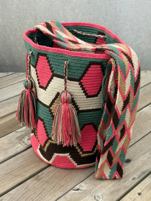 Mochila GRANDE Tonos Guayaba (31x28)