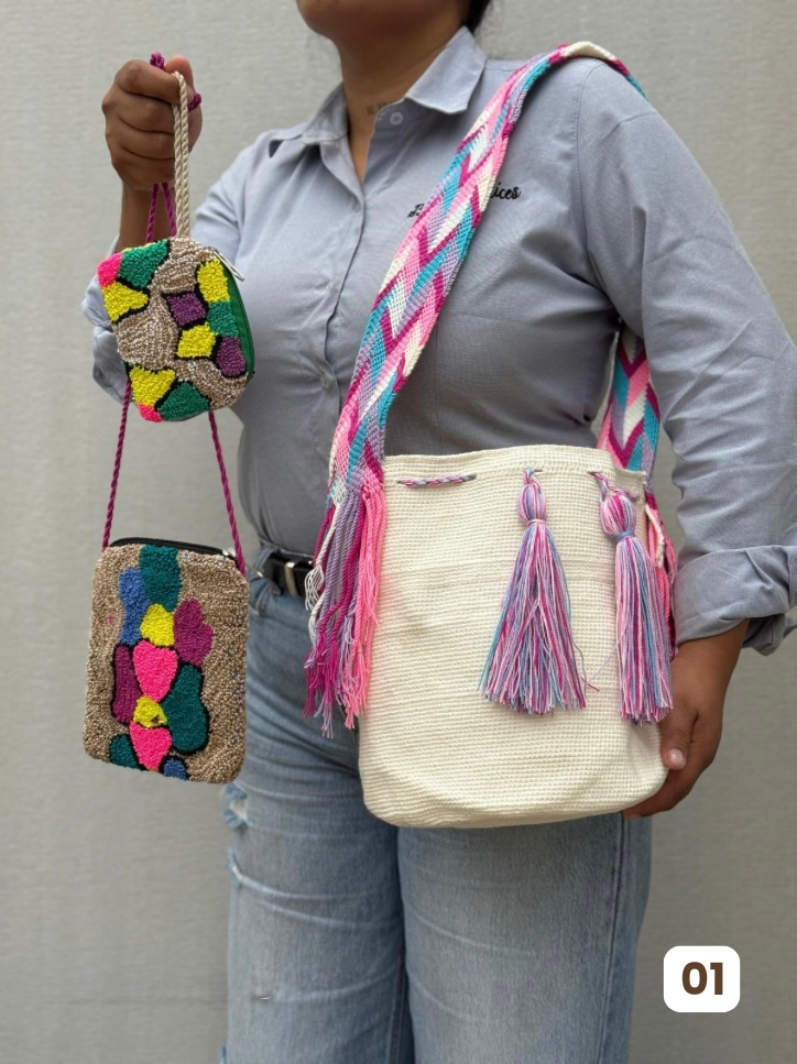 💫 Combo: Mochila GRANDE+ Portacelular + (MONEDERO GRATIS) 🎁