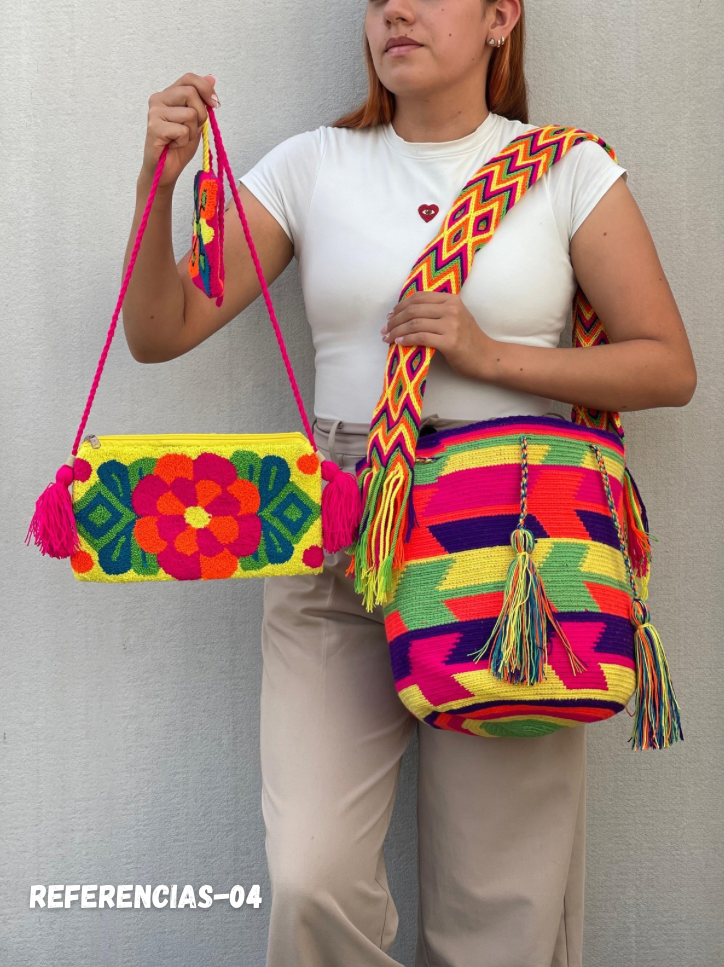 💫 Combo Wayuu: Mochila GRANDE Diseño+ Sobre + (MONEDERO GRATIS) 🎁