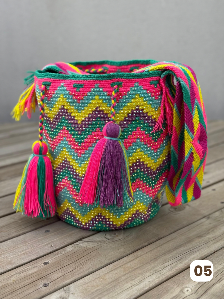 Large Pearl Wayuu Backpack