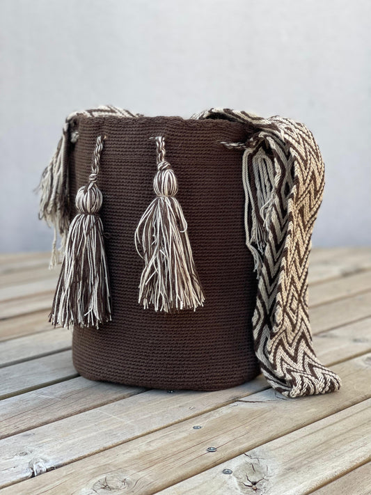 Mochila GRANDE Unicolor Tonos Tierra 🌎(31x28)