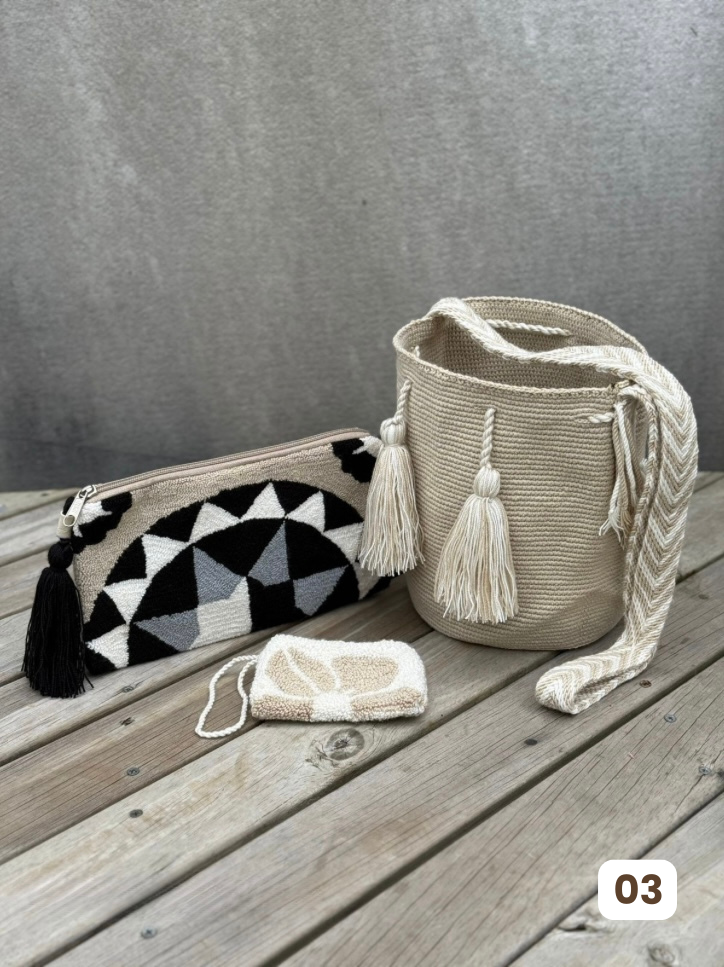 💫 Combos Wayuu: Mochila MEDIANA+ Sobre + (MONEDERO GRATIS) 🎁