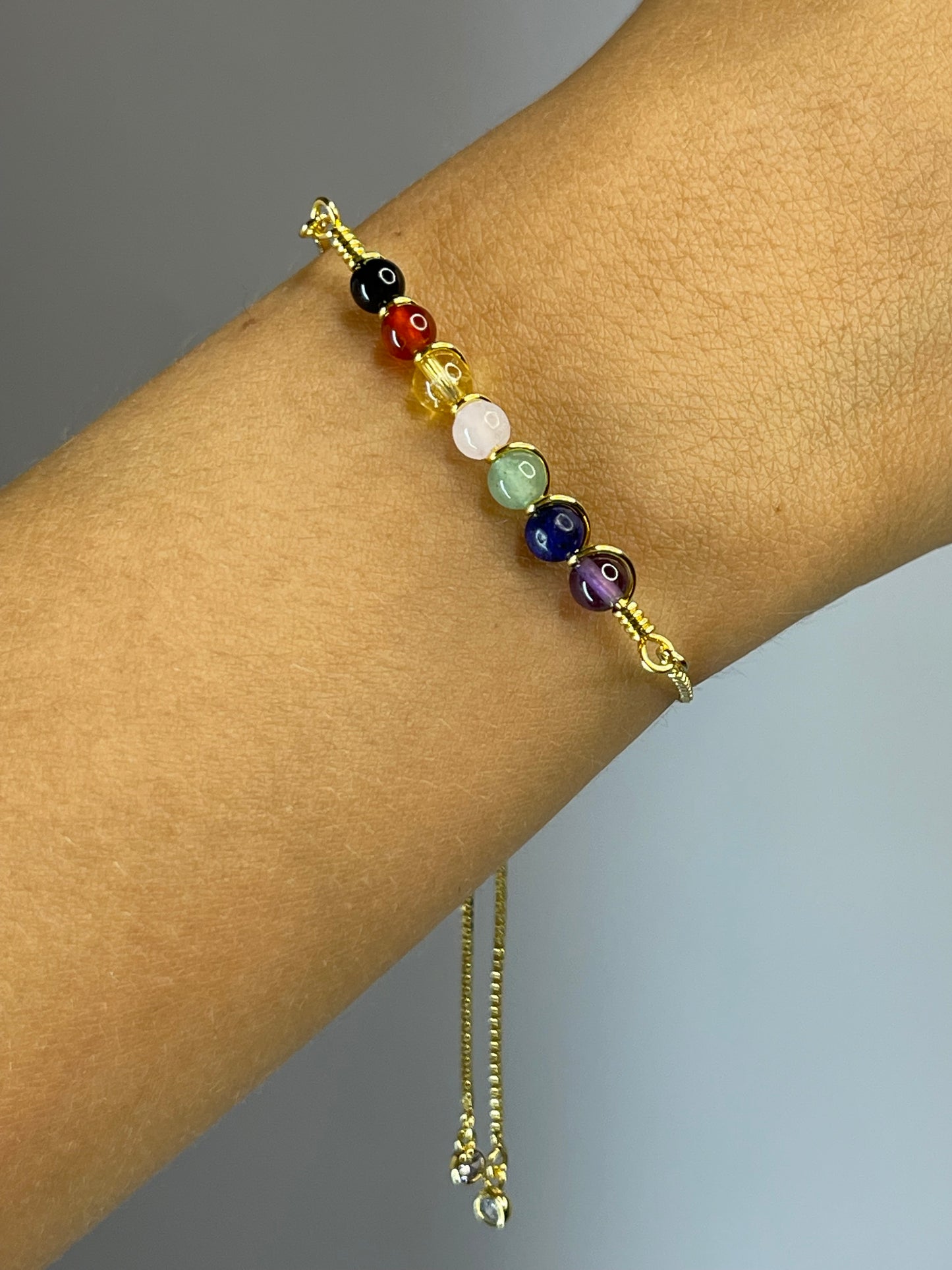 Pulsera 7 Chakras Acero