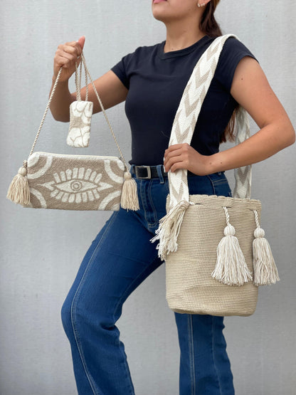 💫 Combo Wayuu: Mochila GRANDE+ Monedero + Sobre Artesanal🎁