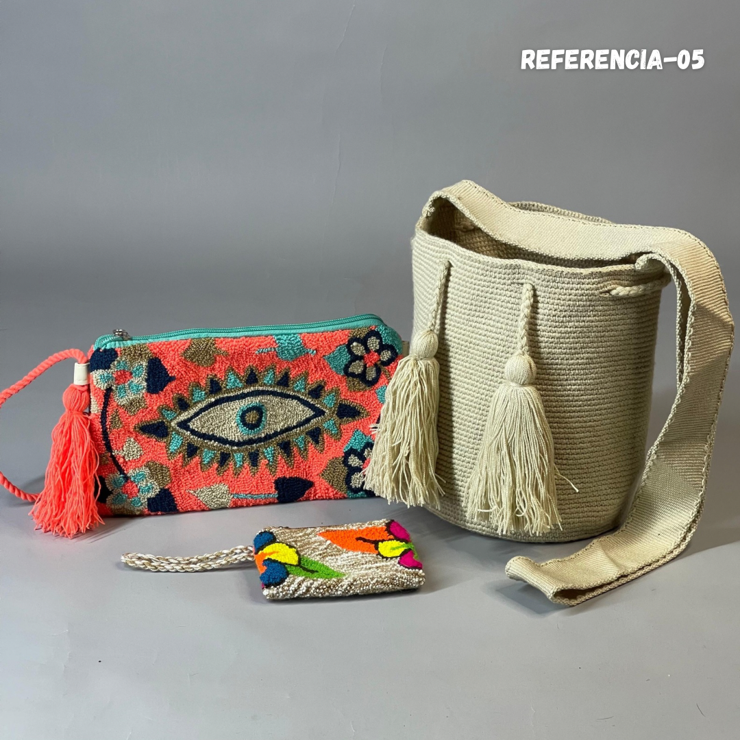 ✨Set: Mochila MEDIANA UNICOLOR+ Sobre + MONEDERO 🎁