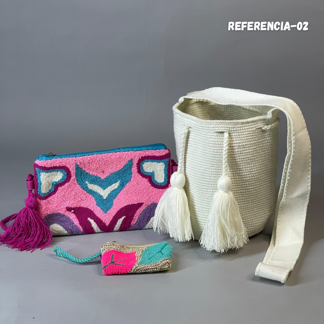 ✨Set: Mochila MEDIANA UNICOLOR+ Sobre + MONEDERO 🎁