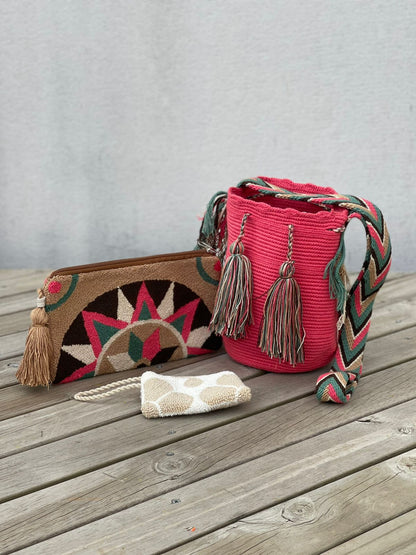 💫 Combos Wayuu: Mochila MEDIANA+ Sobre + (MONEDERO GRATIS) 🎁