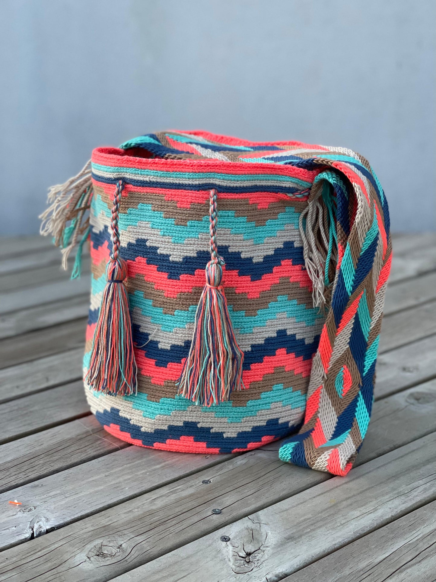 Mochila GRANDE Tonos Rosa🌹💞(31x28)