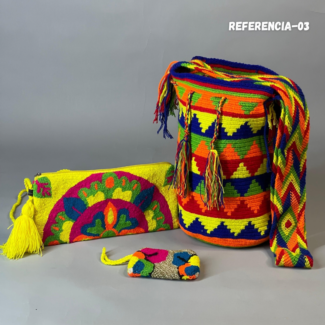 💫 Combo Wayuu: Mochila GRANDE Diseño+ Sobre + (MONEDERO GRATIS) 🎁
