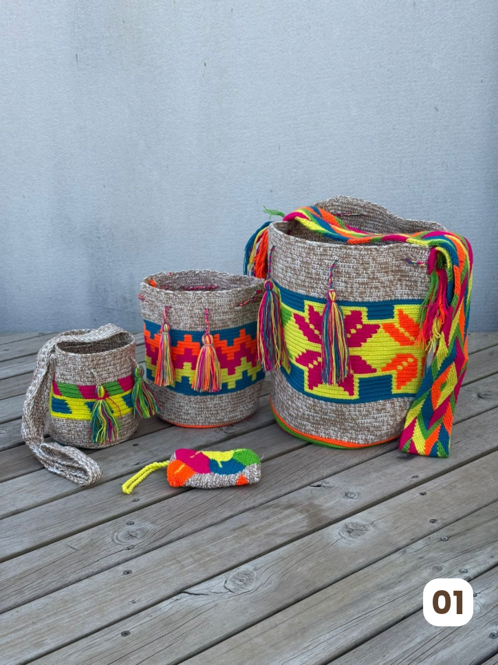 ✨Combo Completo- 3 Mochilas + Monedero Artesanal🎁🧶