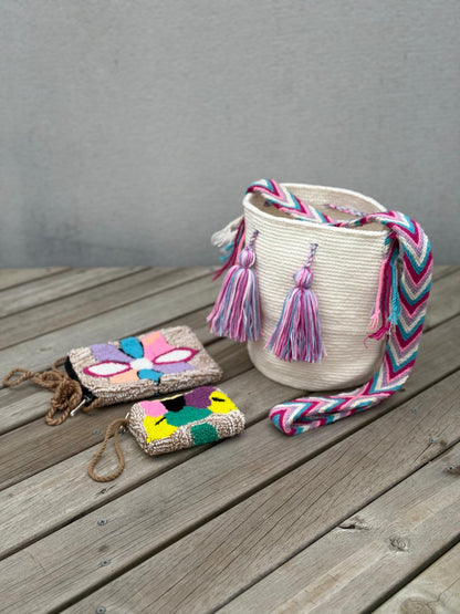 ✨Combo – Mochila Mediana + Portacelular + Monedero 🎁 – (22x20 cm)