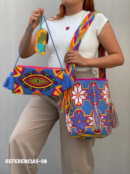 💫 Combo Wayuu: Mochila GRANDE Diseño+ Sobre + (MONEDERO GRATIS) 🎁