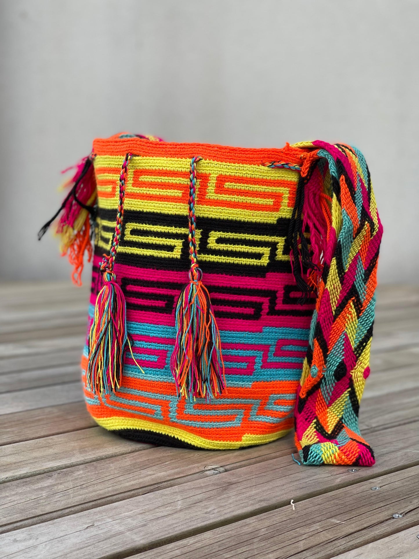 Mochila GRANDE Fiesta Tropical🌴 (31x28)