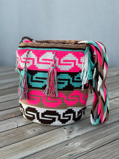 Mochila GRANDE Tonos Rosa🌹💞(31x28)