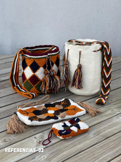 ✨Combo Especial: 2 Mochilas MEDIANAS+ (Sobre Wayuu + Monedero GRATIS) 🎁