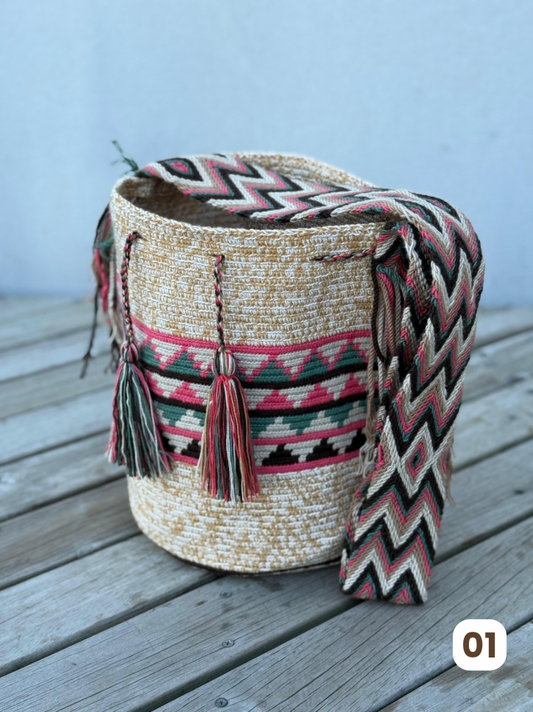 Mochila GRANDE Tonos Guayaba (31x28)
