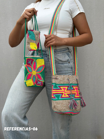 ✨Combo: Mochila MEDIANA Diseño+ Portacelular + (MONEDERO GRATIS) 🎁