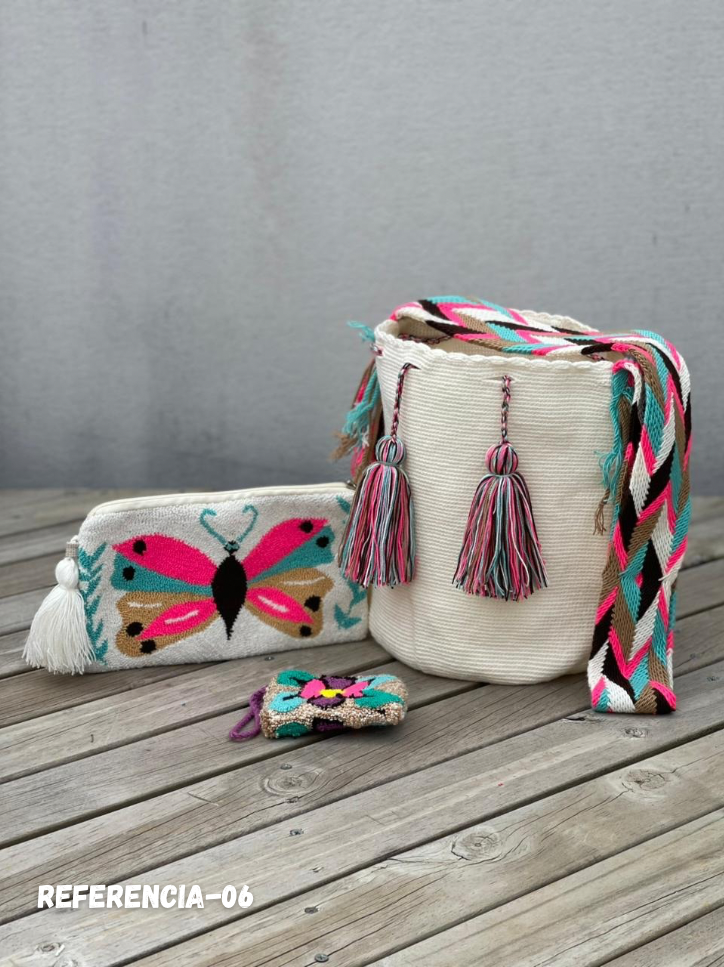 💫 Combo Wayuu: Mochila GRANDE+ Monedero + Sobre Artesanal🎁