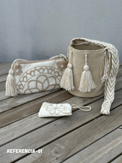 💫 Combos Wayuu: Mochila MEDIANA+ Sobre + (MONEDERO GRATIS) 🎁