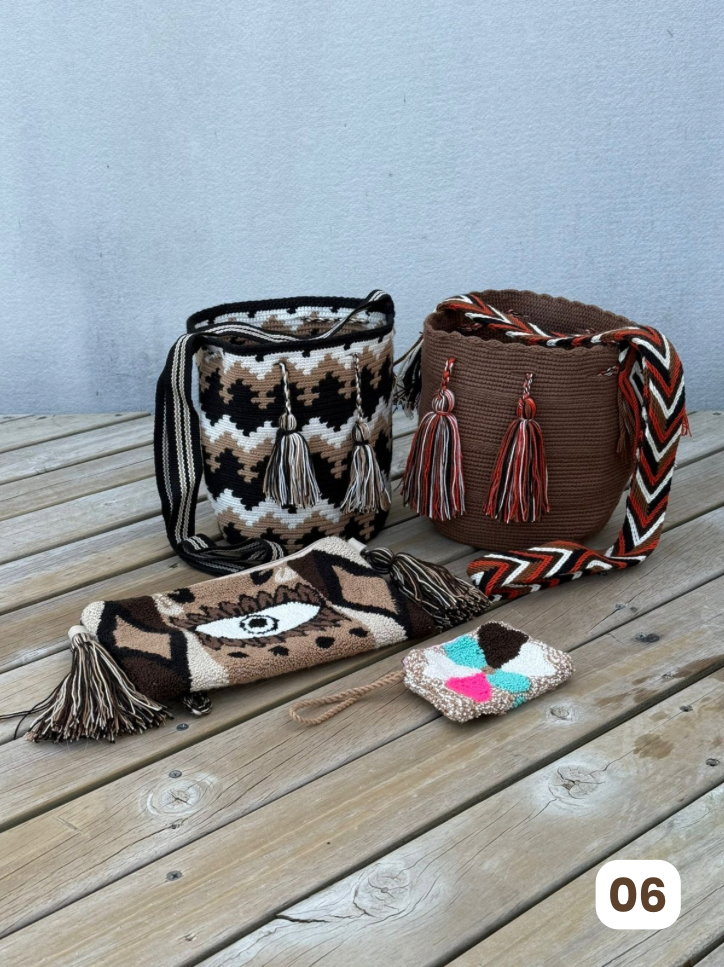 ✨Combo Especial: 2 Mochilas MEDIANAS+ (Sobre Wayuu + Monedero GRATIS) 🎁