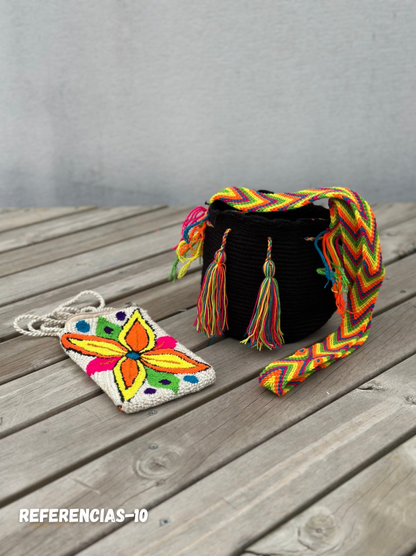 🎒📱 Combo Wayuu: Mochila Pequeña + PortaCelular 🚚✨