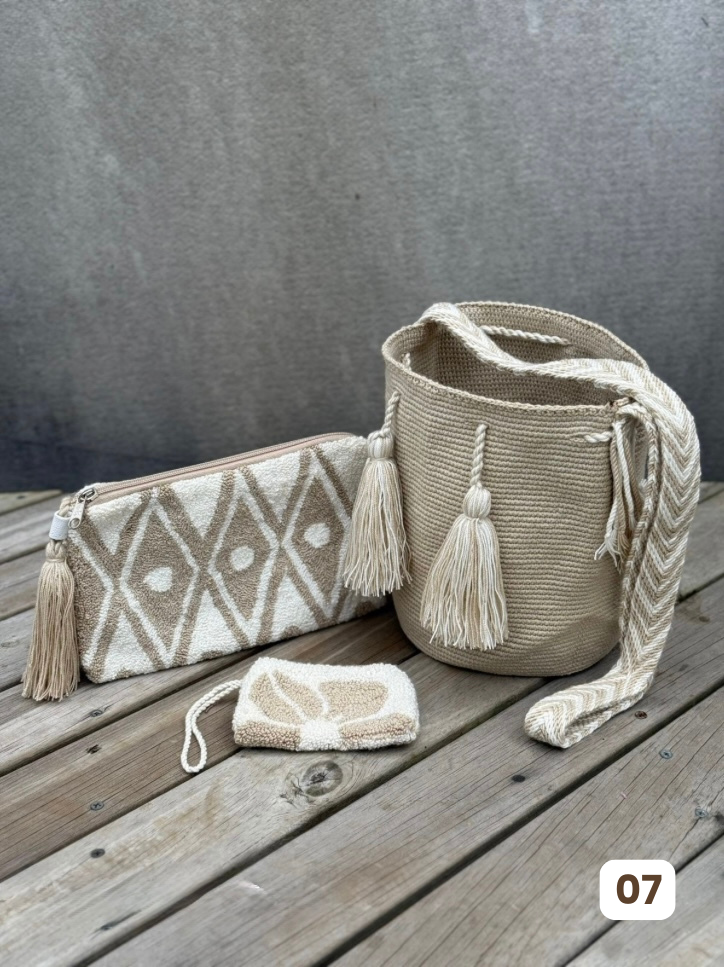 💫 Combos Wayuu: Mochila MEDIANA+ Sobre + (MONEDERO GRATIS) 🎁