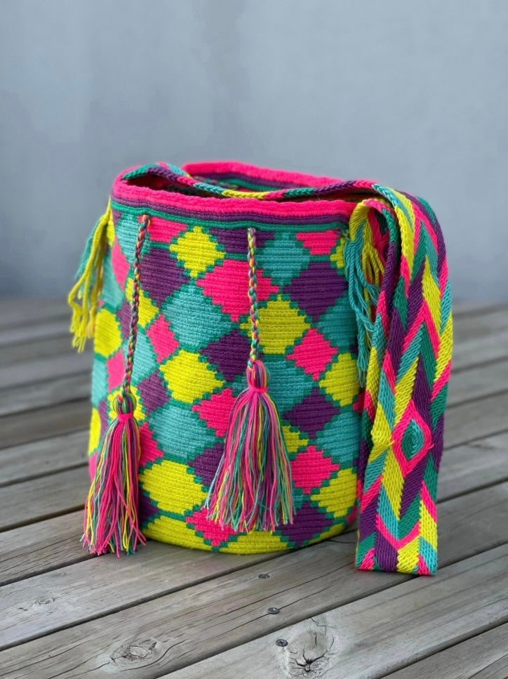 Mochila GRANDE Tonos Rosa (31x28)