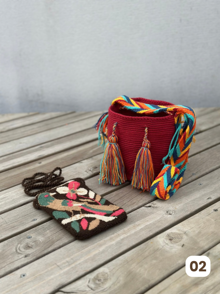 🎒📱 Combo Wayuu: Mochila Pequeña + PortaCelular 🚚✨