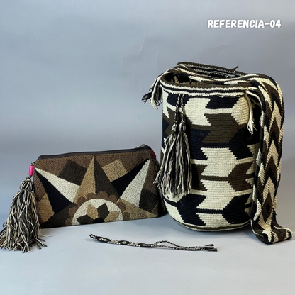 😱Combo Wayuu: Mochila GRANDE Diseño+ Sobre Tapizado+ (MANILLA GRATIS) 🎁