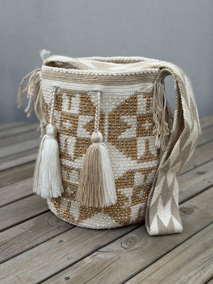 Large Pearl Wayuu Backpack