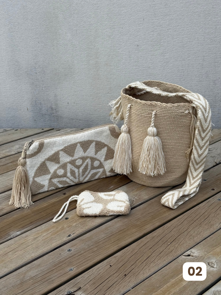 💫 Combos Wayuu: Mochila MEDIANA+ Sobre + (MONEDERO GRATIS) 🎁