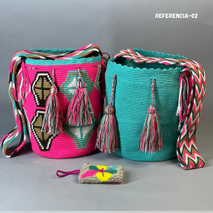 Set Wayuu 🔥 X2 MOCHILAS GRANDES + Monedero de Regalo🎁