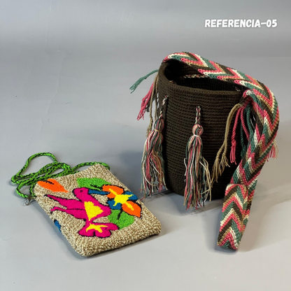 🎒📱 Combo Wayuu: Mochila Pequeña + PortaCelular 🚚✨