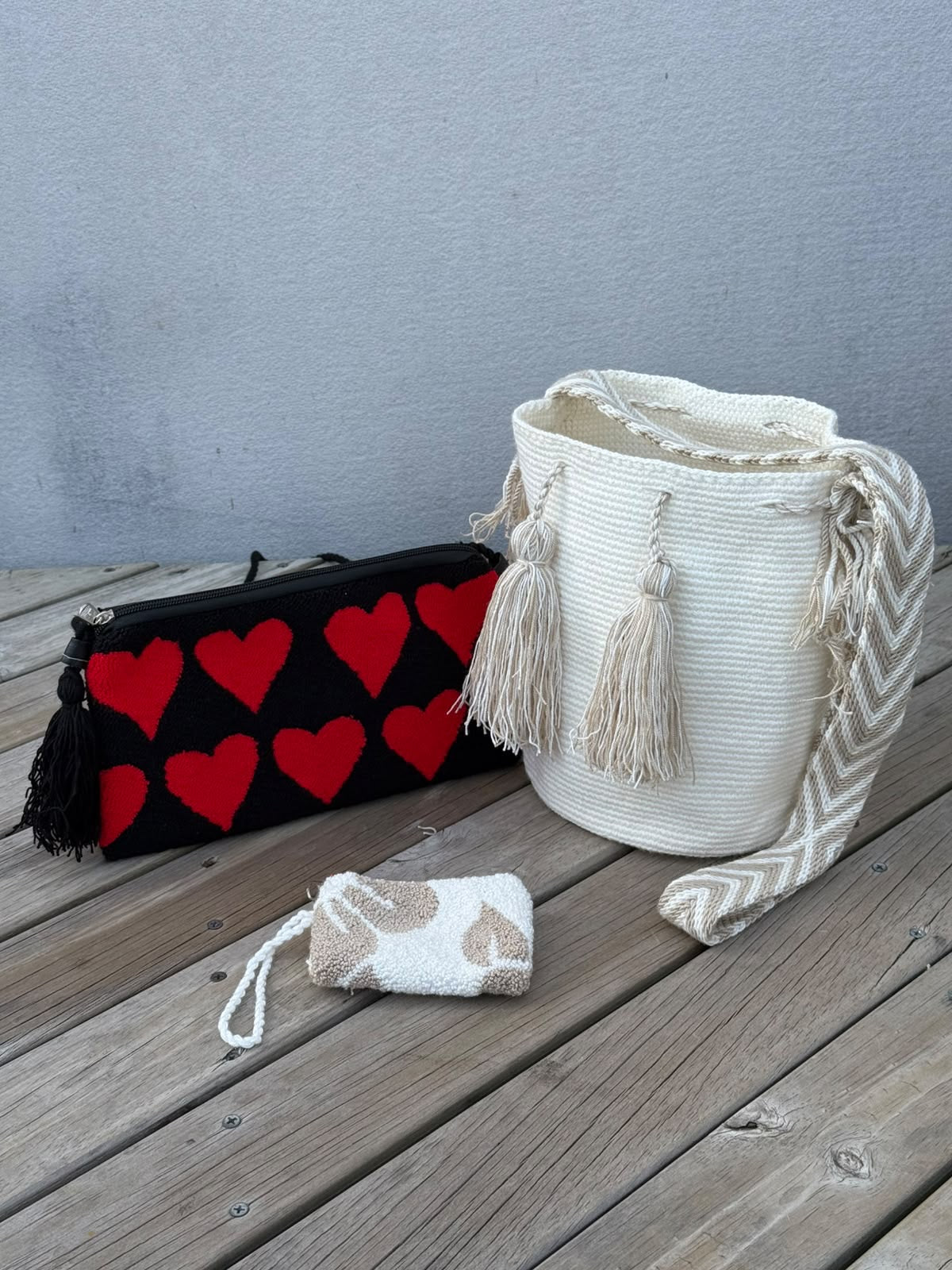 Combos Wayuu: Mochila MEDIANA + Sobre + (MONEDERO GRATIS)