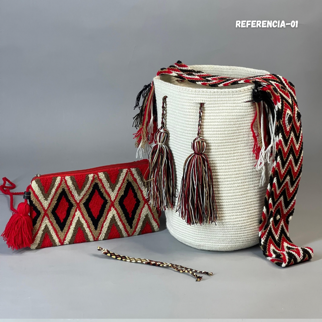 😱Combo Wayuu: Mochila GRANDE + Sobre Tapizado+ (MANILLA GRATIS) 🎁