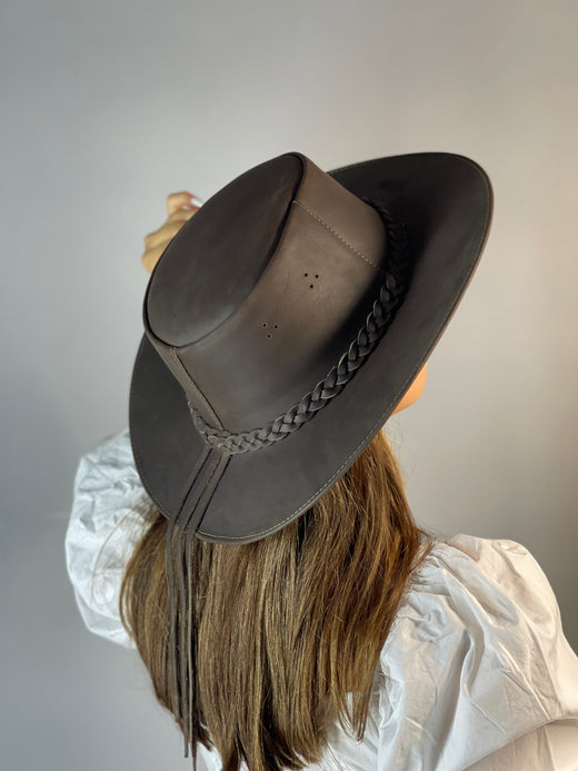 Sombrero Cuero Correas