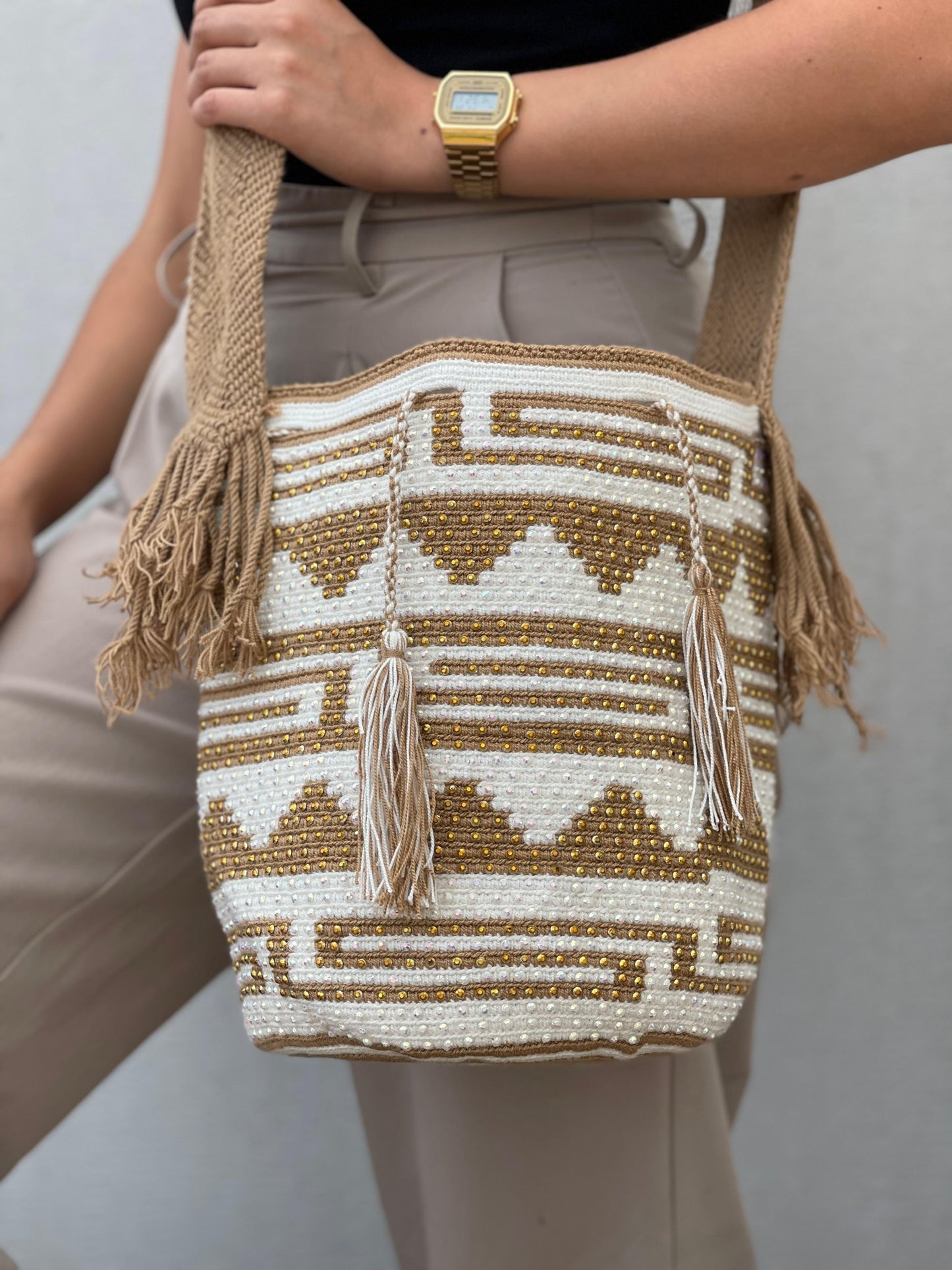 Large Pearl Wayuu Backpack