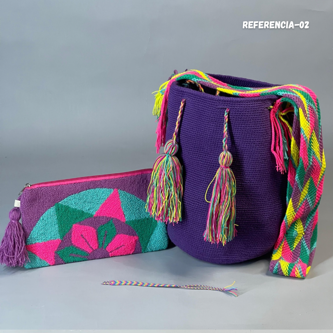 😱Combo Wayuu: Mochila GRANDE + Sobre Tapizado+ (MANILLA GRATIS) 🎁