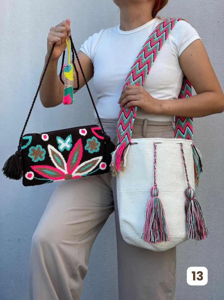 💫 Combo Wayuu: Mochila GRANDE+ Monedero + Sobre Artesanal🎁