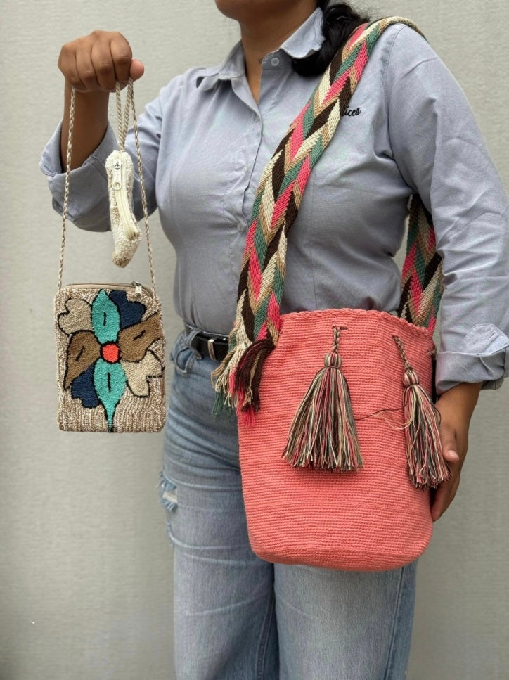 Combo: Mochila GRANDE + Portacelular + (MONEDERO GRATIS)