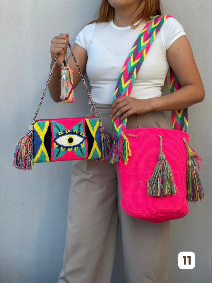 💫 Combo Wayuu: Mochila GRANDE+ Monedero + Sobre Artesanal🎁