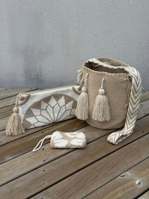 Combos Wayuu: Mochila MEDIANA + Sobre + (MONEDERO GRATIS)