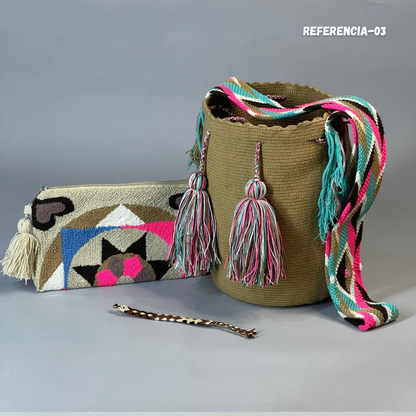 😱Combo Wayuu: Mochila GRANDE + Sobre Tapizado+ (MANILLA GRATIS) 🎁