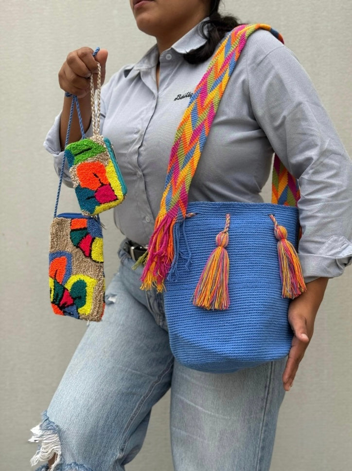 Combo: Mochila GRANDE + Portacelular + (MONEDERO GRATIS)