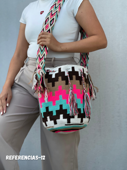 Mochila GRANDE Tonos Rosa🌹💞(31x28)