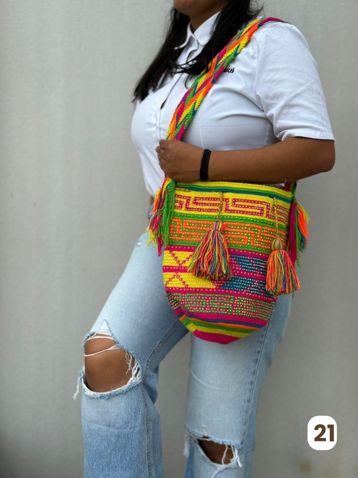 Large Pearl Wayuu Backpack