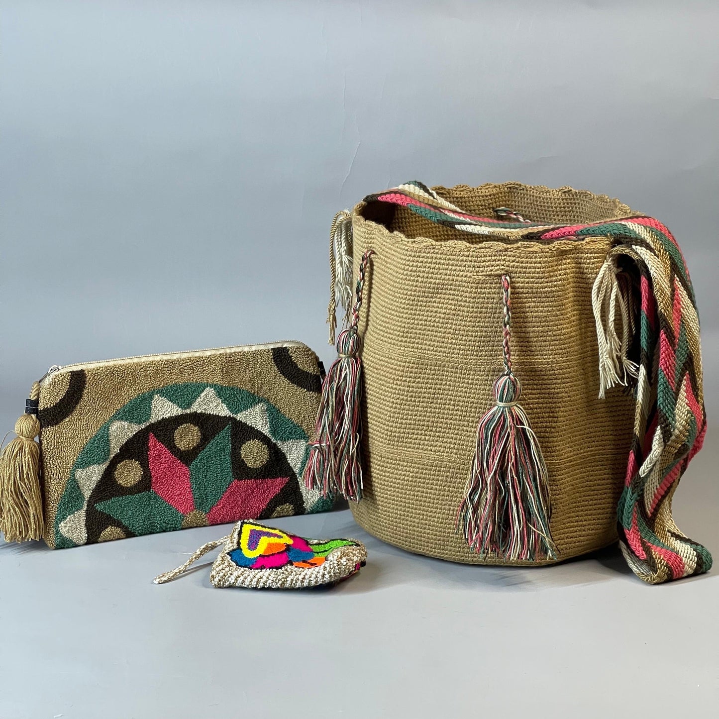 💫 Combo Wayuu: Mochila GRANDE+ Sobre + (MONEDERO GRATIS) 🎁