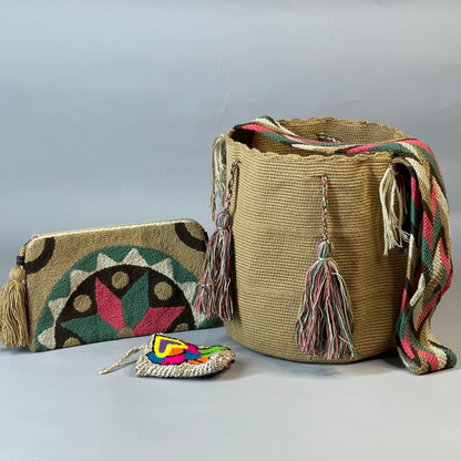 💫 Combo Wayuu: Mochila GRANDE+ Sobre + (MONEDERO GRATIS) 🎁