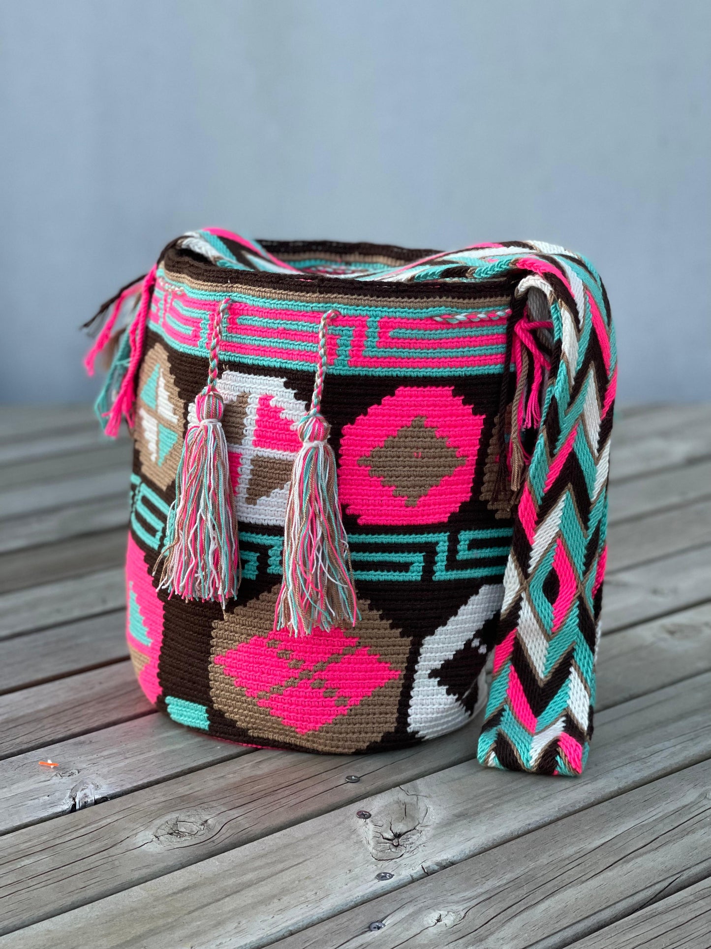 Mochila GRANDE Tonos Rosa🌹💞(31x28)