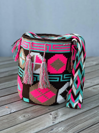 Mochila GRANDE Tonos Rosa🌹💞(31x28)